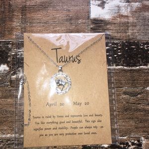 Taurus zodiac necklace 3/$25